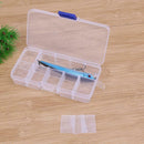 10 Compartments Outdoor  Transparent Plastic Fishing Lure Storage Box Case