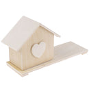 Kid Baby DIY White Wooden Coin House Gift Toys Save Money Mud Chalet Crafts - 3C