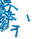 100pc Aluminum Bike Bicycle Brake Shifter Inner Cable Tip Wire End Cap Blue