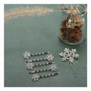 Hair Accessory Rhinestone Snowflake Hairpin Hairclip (5pcs Hairpin + 1pc Ha B6N3