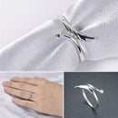 Fashion Women Adjustable Open Ring Thumb Ladies Heart Wing Angel Z0L7
