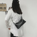 Women Solid Color Crossbody Shoulder Bag PU Chain Lady Travel Messenger Satchel