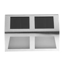 2X Solar Power 4 LED Path Way Wall Landscape Garden Fence Lamp Outdoor Light