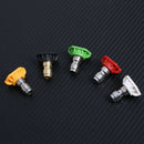 5 Pack High Pressure Washer Spray Nozzle Tips Variety Degrees 1/4