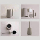 Bathroom Toilet brush with base Bathroom Cleaning Set, Gray + Black E2P2