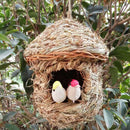 2x Grass Bird Nest Breeding Box Wild Grass Weave Canary Finch Budgie House S