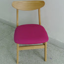 4pcs Stretch Dining Chair Seat Covers Desk Chair Cushion Protector Rose Red