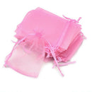 24pcs Gauze Jewelry Wedding Candy Favor Gift Bag Pouch Pink 9x12cm K5C9