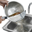 Slag Drainer Filtering Rack Sieve Stainless Steel Pot Strainer Kitchen Gadgets
