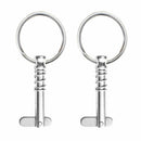 2Pcs Boat Bimini Top Quick Release Pin 1/4" with Pull Ring 316 Stainless Steel X