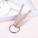 Mini drum sticks key ring chain wood drumstick keychain music giftC8