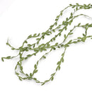 4 Roll Total 87.5 Yard Olive Green Leaves Leaf Trim Ribbon Artificial Vines