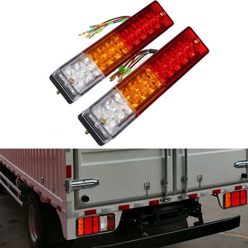 20 LED Tail Light Car Truck Trailer Stop Rear Reverse Turn Indicator Lamps  Kn