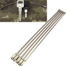 5PCS Stainless Steel Wire Keychain Cable Key Ring for Outdoor Travel Hiking