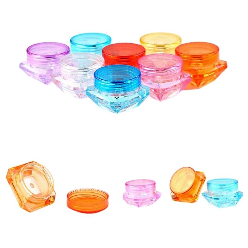 Cosmetic Sample Container Plastic Clear Cosmetic Pot Jars with Screw Cap Li N3N9