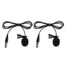 2 Pack Lavalier Lapel Microphone with Clip 3 Pin XLR Clip On, for Online Classes