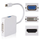 3 in1 Thunderbolt DP Display port to HDMI DVI VGA Adapter Cable for MacBook  Z