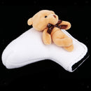 Golf Blade Putter Head Cover Knitting Headcover Protector Bag Guard White