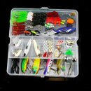 106 Pieces Fishing Lure Set Soft Fishing Lure Hard Metal Lure Rattle Crank Jig