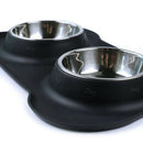 Dog Bowls Stainless Steel Water and Food Feeder with Non Spill Skid ResistanB9K7