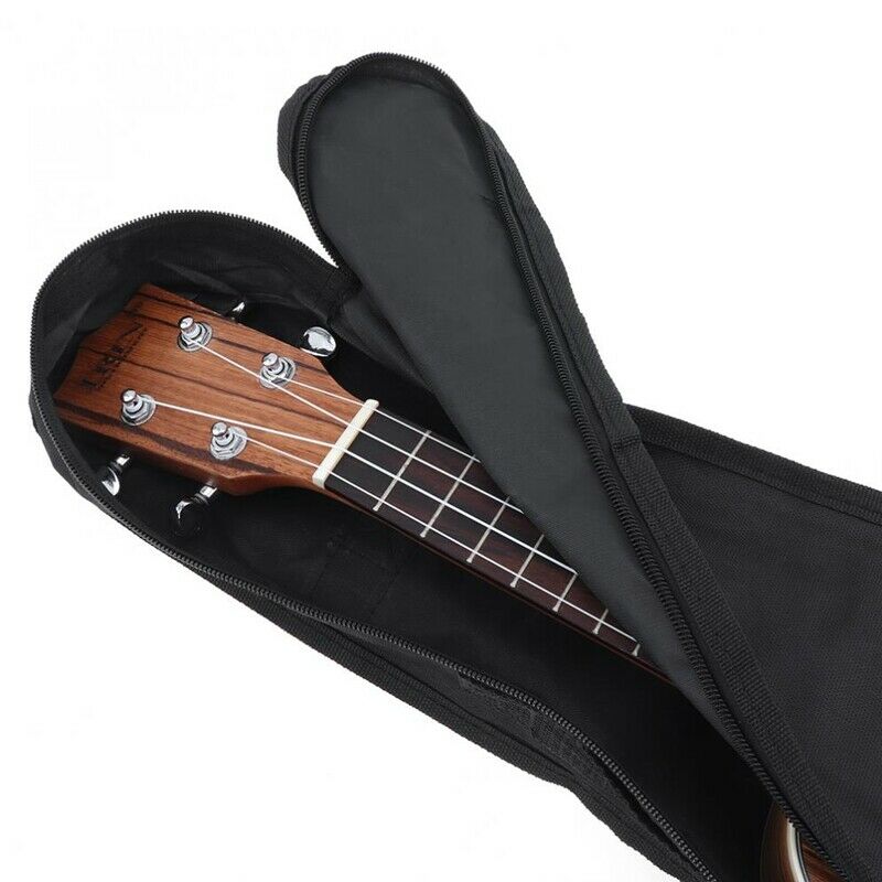 23 Inch Black Uke Bag Portable Ukulele Gig Bag Soft Case Waterproof Backpac