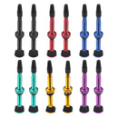2X Bike Bicycle Aluminum Alloy 60mm Tubeless Presta Valve Kit Replacement Black