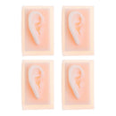 4 Pieces Silicone 1:1 Lifesize Ear Acupuncture Statue School Study Set