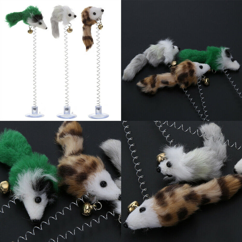 3Pcs False Mouse Pet Cat Toys Mini Funny Playing Toys For Cats Bottom Sucke
