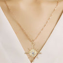 Elegant Rhinestone Star Statement Necklace Female Clavicle Chain Jewelry A