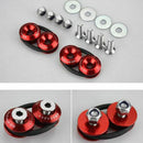 1-Set JDM Universal Quick Release Fasteners Red Kit Fit For Bumper & Trunk Hatch