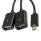 Micro-USB Host Cable,Micro-USB Male to 2X Type A Dual USB Female OTG Adapte J9D6