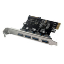 4 Port PCI-E to USB 3.0 Expansion Card, USB3.0 Express Card Compatible Windows