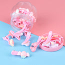 20Pcs Mixed multicolor baby kid children girls cartoon hair clips with bo R^i