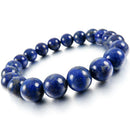 10mm Cuff Link Wrist Blue Lapis Lazuli Stone Buddha Prayer Beads Woman, Man S7S6