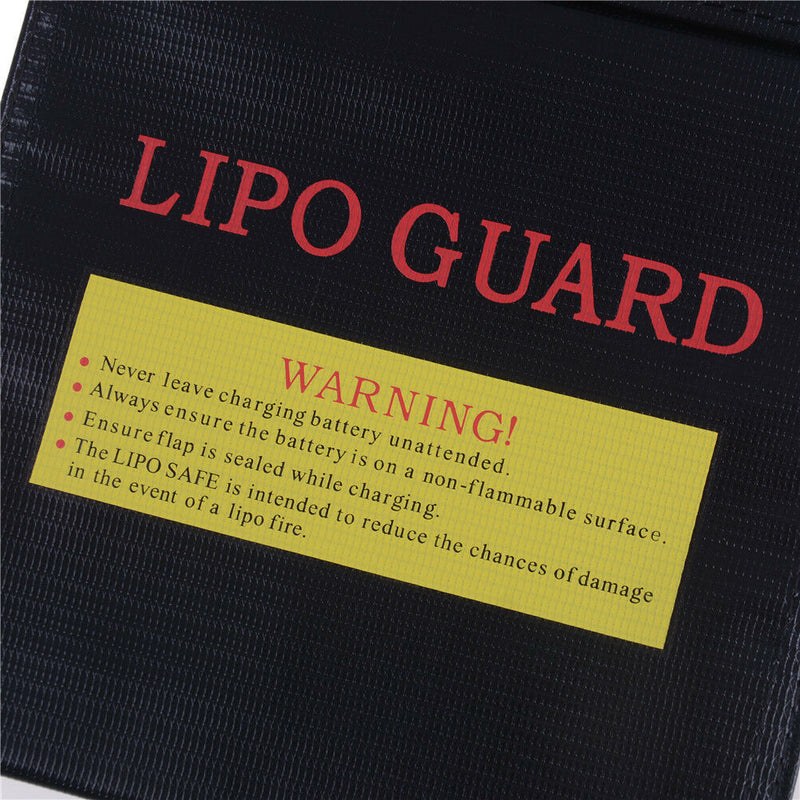 18x23 cm LiPo Polymer Battery Protective Bag Black 2018  ^