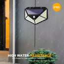 100 LED Solar Power Wall Light Intelligent Light-sensing Control 120 degree D6R5