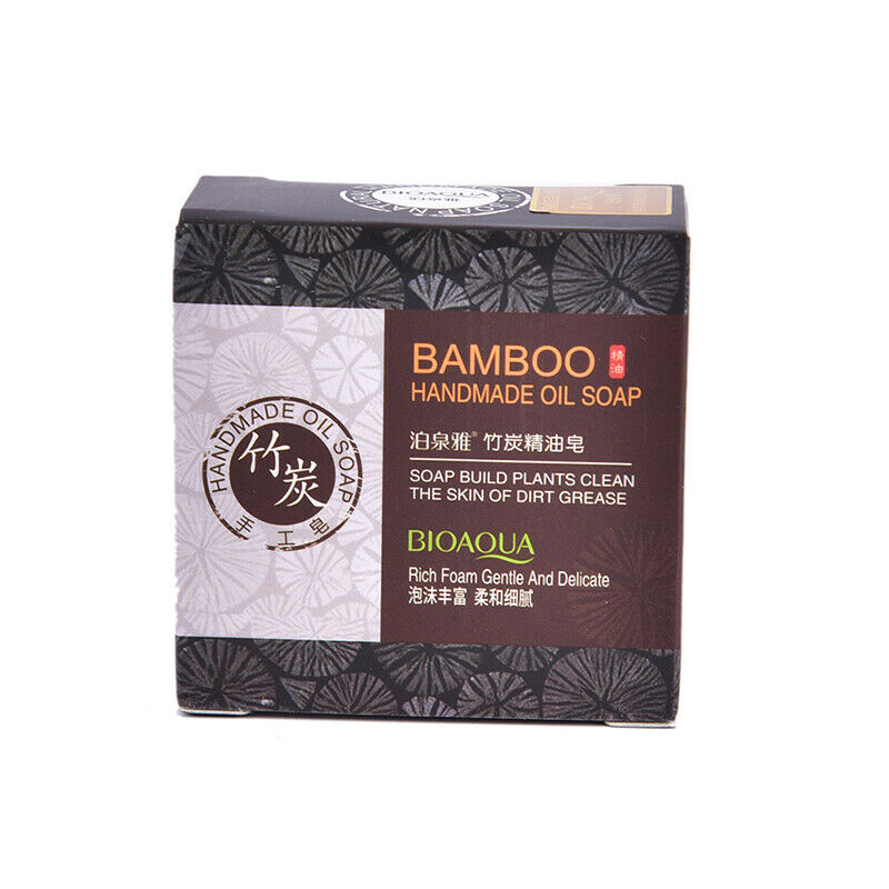 Black Bamboo Charcoal Soap Treatment Skin Care Face Body Clear Whitening S Bj