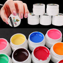 12Pcs Pure Color Mix Nail Art UV Builder Gel Set for Acrylic False Tips DIY .