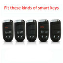 Carbon Fiber Key Fob Chain Ring Case Keychain Accessories For Jeep Dodge Chrysle