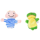 Story Time Finger Puppets - 10 pcs Velvet Animal and 6 pcs Soft Plush Famil M8M2