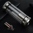 300Ml Business Type Water Bottle Glass Bottle With Stainless Steel Tea Infu