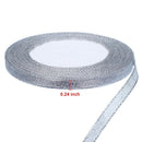 5 Rolls Glitter Ribbons, 0.24 Inch 25 Yards Metallic Ribbons for Crafters G