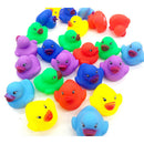 12 Pcs Colorful Baby Children Bath Toys Cute Rubber Squeaky Duck Ducky 3C