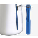 Coffee Cup Frothing Milk Latte Jug Fancy Foam Pitcher Blue Removable Handle