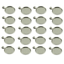 20Pcs Jewelry Making Crafts Supply Blank Charm Base Cabochon Settings Tray