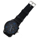 Grand Touring Blue Men's Casual Silicone Stainless Steel Wrist Watch V3Q7