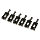 Set of 6 Vibrato Bridge Saddles for Electric Guitar Instrument Accs - Black