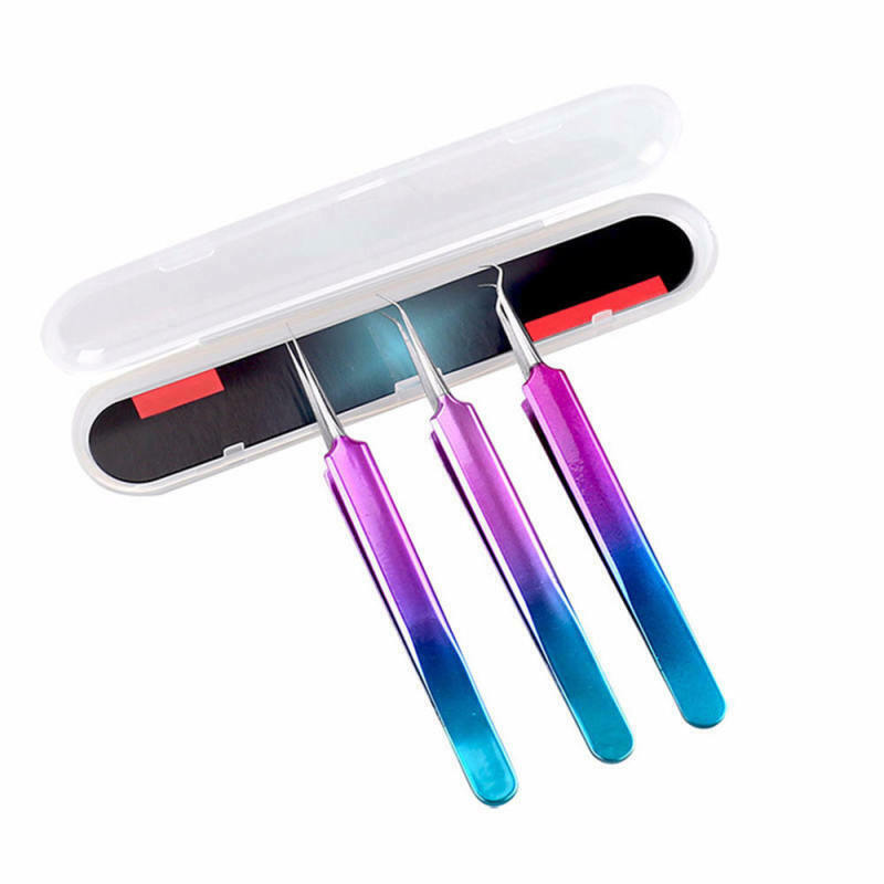Stainless Steel Sharp Head Elbow Blackhead Forceps Pimples Remover Acne Fu VYC
