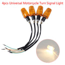 4Pcs/set 12V Universal Motorcycle Turn Signal Indicator Light Turning LampB Hn