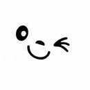 Car Stickers Pair Wink Smile Face Mirror Rearview Affixed Funny Decoration A Gw